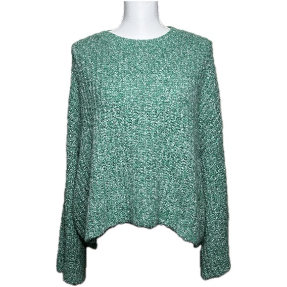 Sincerely Jules Cozy Green Sweater w/ Flared Sleeves - Size L 💚✨ - Picture 1 of 7